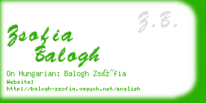 zsofia balogh business card